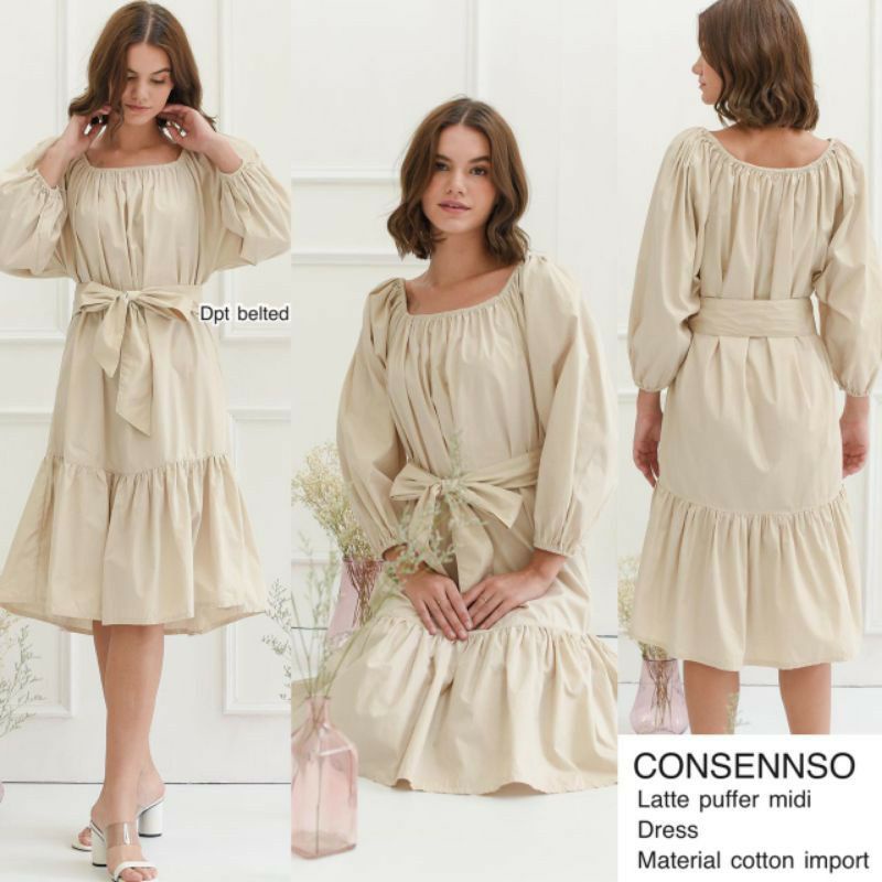 CONSENNSO Poplin Dress || banyak pilihan warna