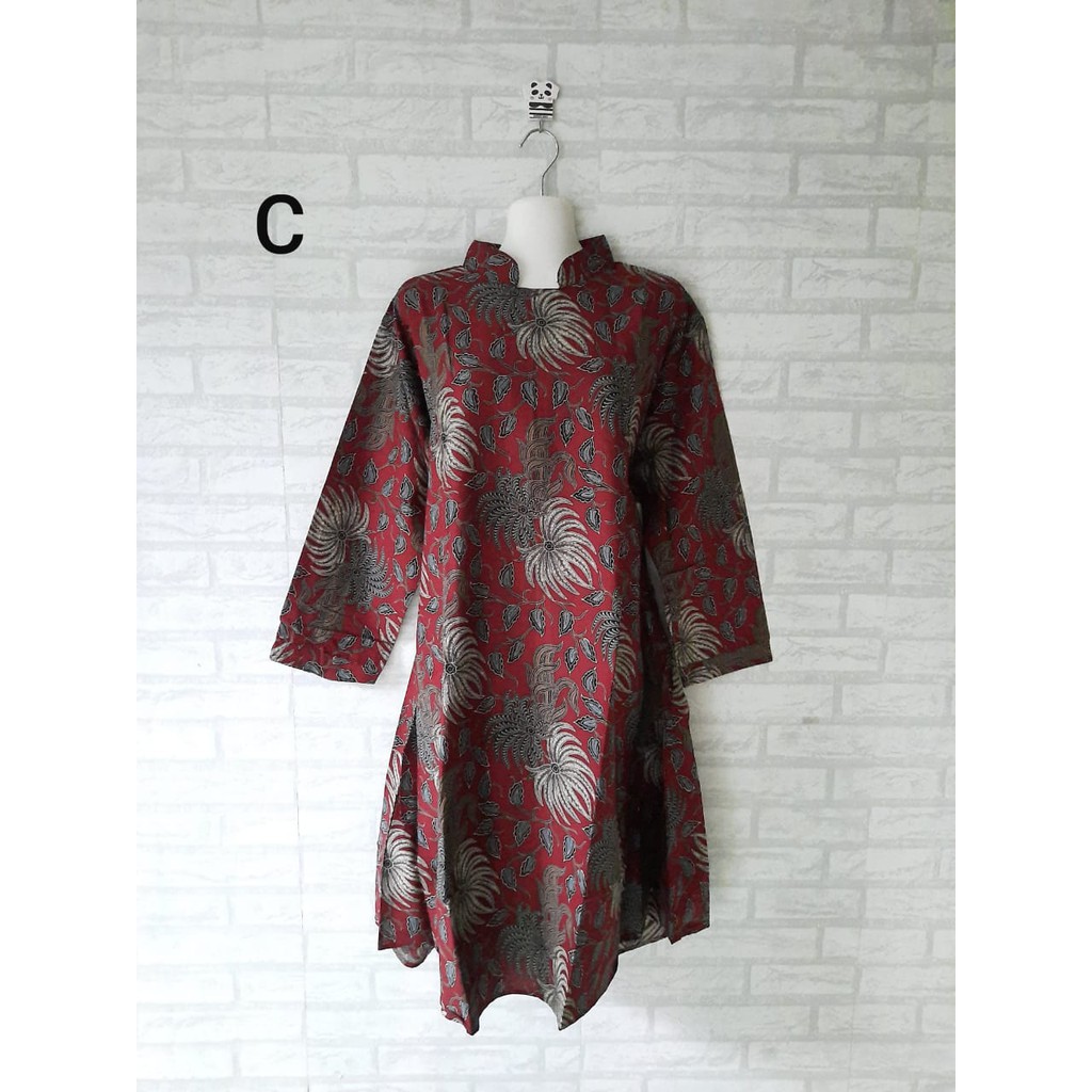 tunik batik kerja/ dress batik jumbo/ seragam batik/ seragam batik jogja/ seragam kerja/ tunik jumbo