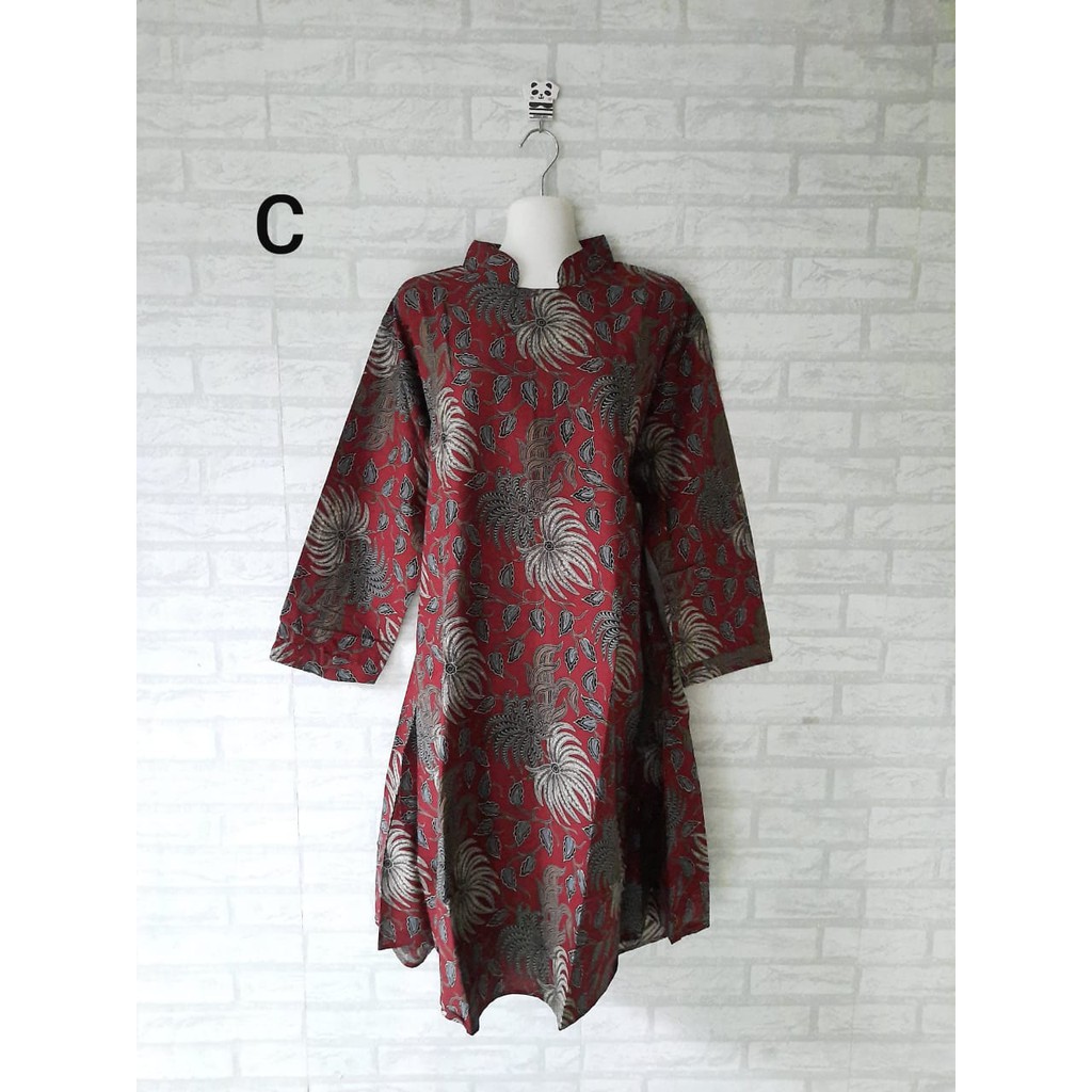 tunik batik kerja/ dress batik jumbo/ seragam batik/ seragam batik jogja/ seragam kerja/ tunik jumbo