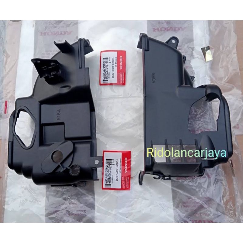 COVER SLIDER BLOK SET ATAS BAWAH(19621-K25-900) -(19631-GGC-900)ORIGINAL HONDA AHM