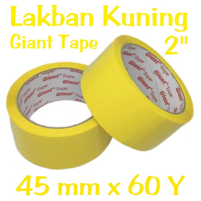 Isolasi Lakban warna Kuning 45 mm x 60 Y