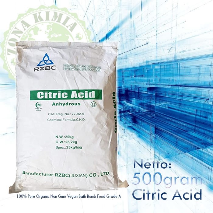 

Citric Acid Anhydrous BP/USP Anhindrous Asam Sitrat Sitrun Citrun 500g