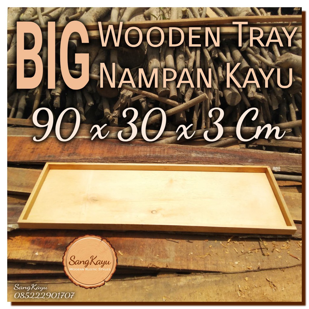 Nampan kayu 90x30x3cm Wooden Tray kotak hantaran seserahan penyimpanan