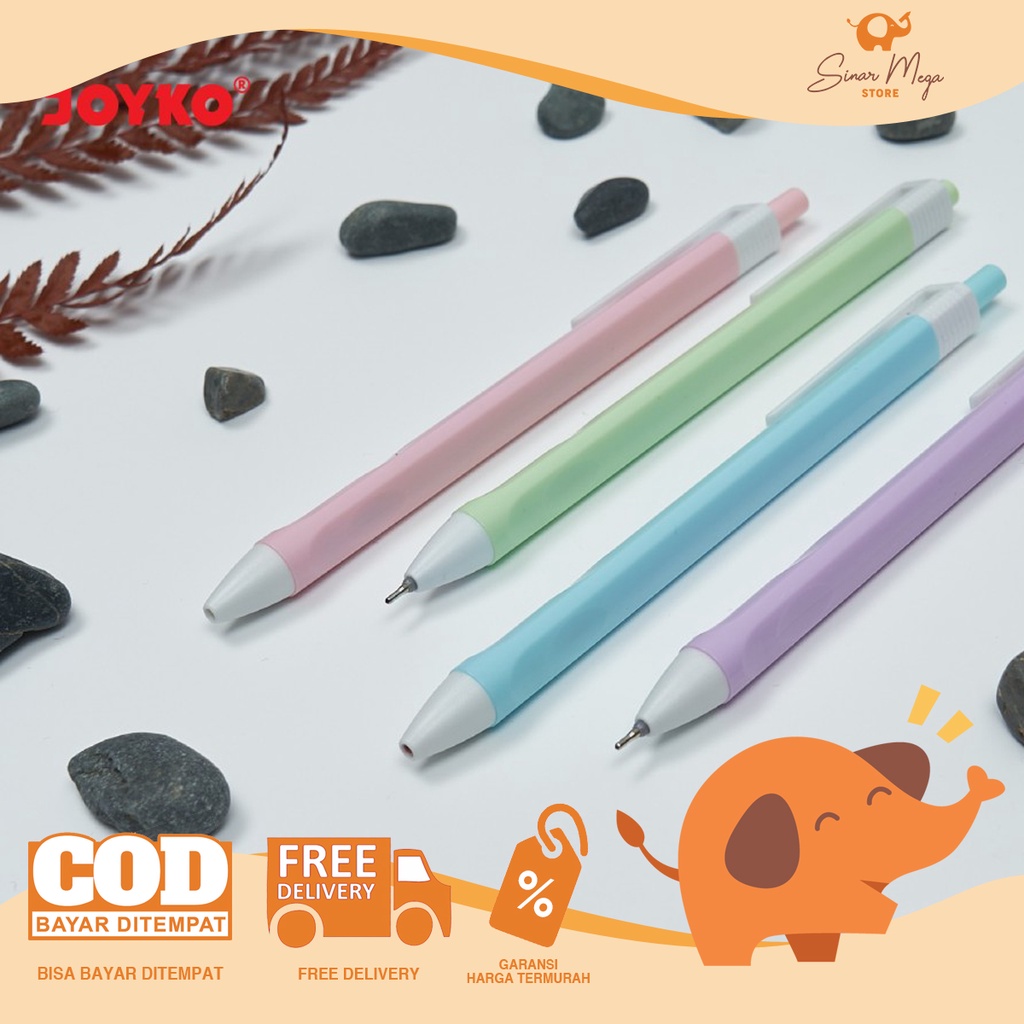 

Joyko Pulpen BP-342 Vocus Pastel 0.7mm / Pulpen pena Ballpoint Murah Berkualitas