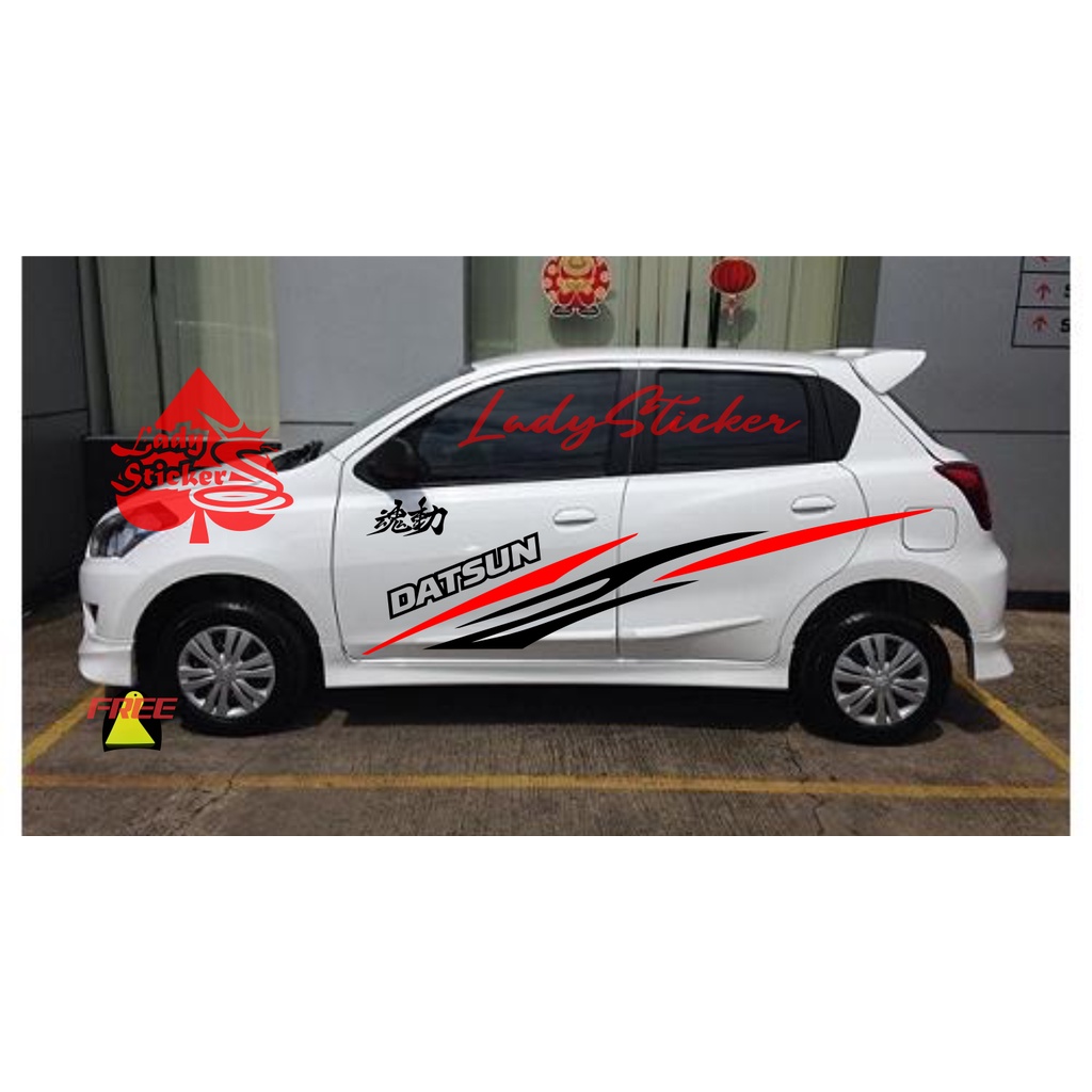 CUTTING STICKER MOBIL DATSUN GO DUA BARIS STICKER LIST DATSUN