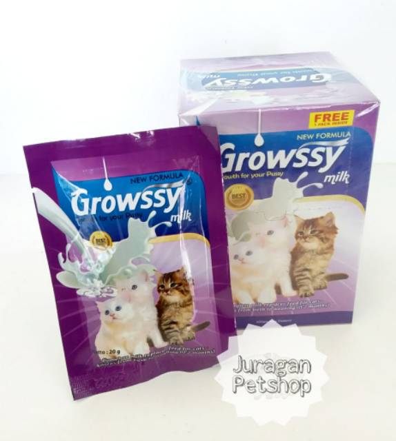 Susu Kucing Growssy 20gr (1 SACHET)Susu Kucing Growssy (1 SACHET)|Susu Anak Kucing Kitten (1 SACHET)