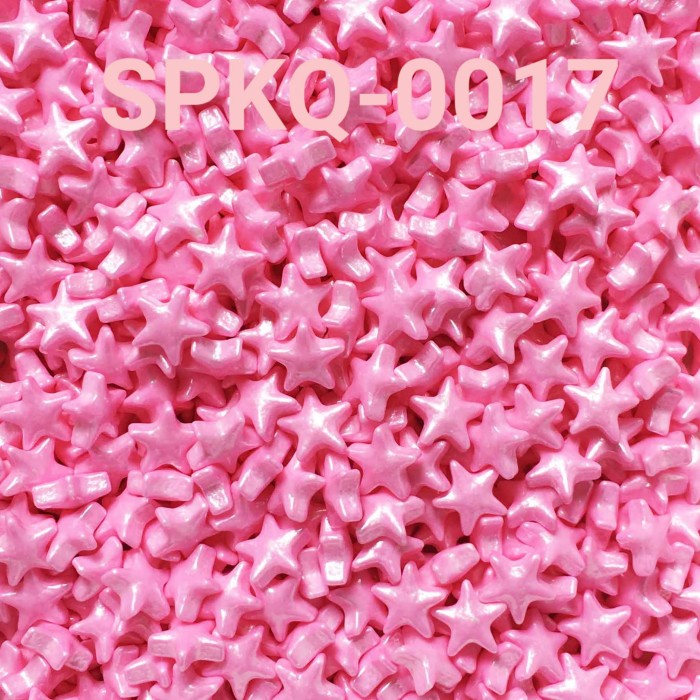 

SPKQ-0017 SPRINKLES SPRINKLE SPRINKEL 250GR BINTANG PINK BERKUALITAS TINGGI