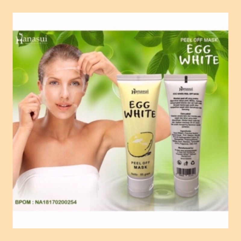 HANASUI PEEL OFF MASK - EGG WHITE EGG WHITE PEEL OF MASK