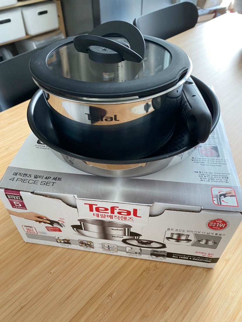 [tefal] Magic Hands Emotion Multi Induction Frying Pan & Saucepan With Lid 4p Set / Panci / Wajan Penggorengan