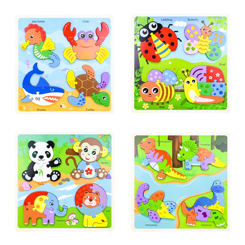 [BIG SALE] 3D Chunky Puzzle 4 in 1 | Mainan Edukasi Anak