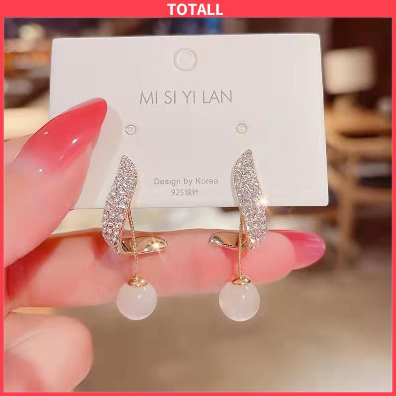 COD Anting Mutiara Berlian Elegan Anting Fashion Sederhana-Totall