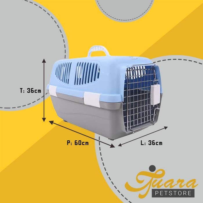 Kandang kucing Anjing  Pet Cargo Kennel Box Size M (49 x 29 x 33 cm)