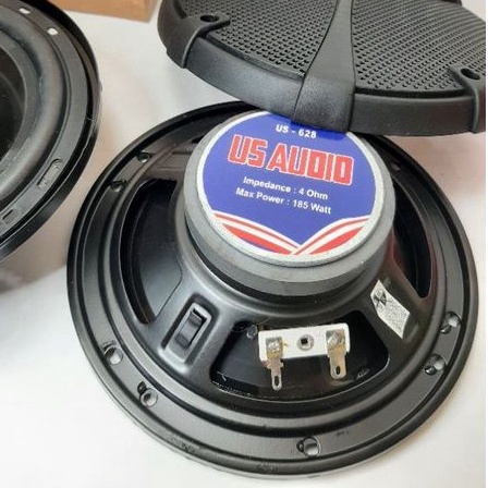 Speaker pintu mobil USAUDIO US628 US 628 2PCS plus tutup 6 inch US Audio