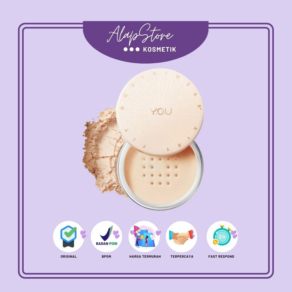 You NoutriWear+ Airy Fit Loose Powder | Nourishing | Oil Control Hingga 24 Jam | Tahan Lama Bedak Tabur | Tahan Air | Kosmetik