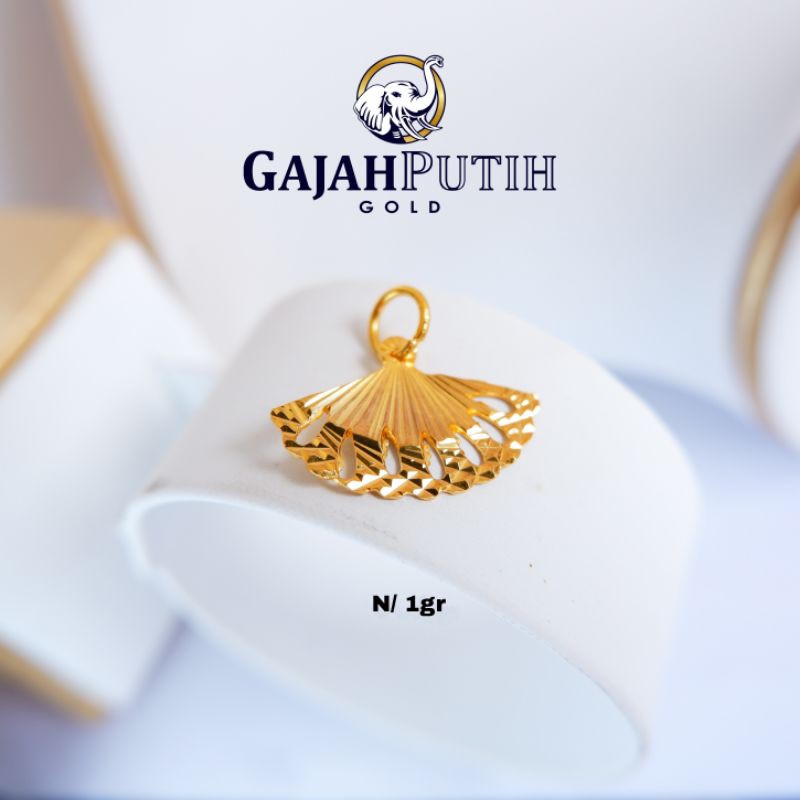 1gr Liontin Model Slep Kipas Emas Asli Kadar 375 kodeN610