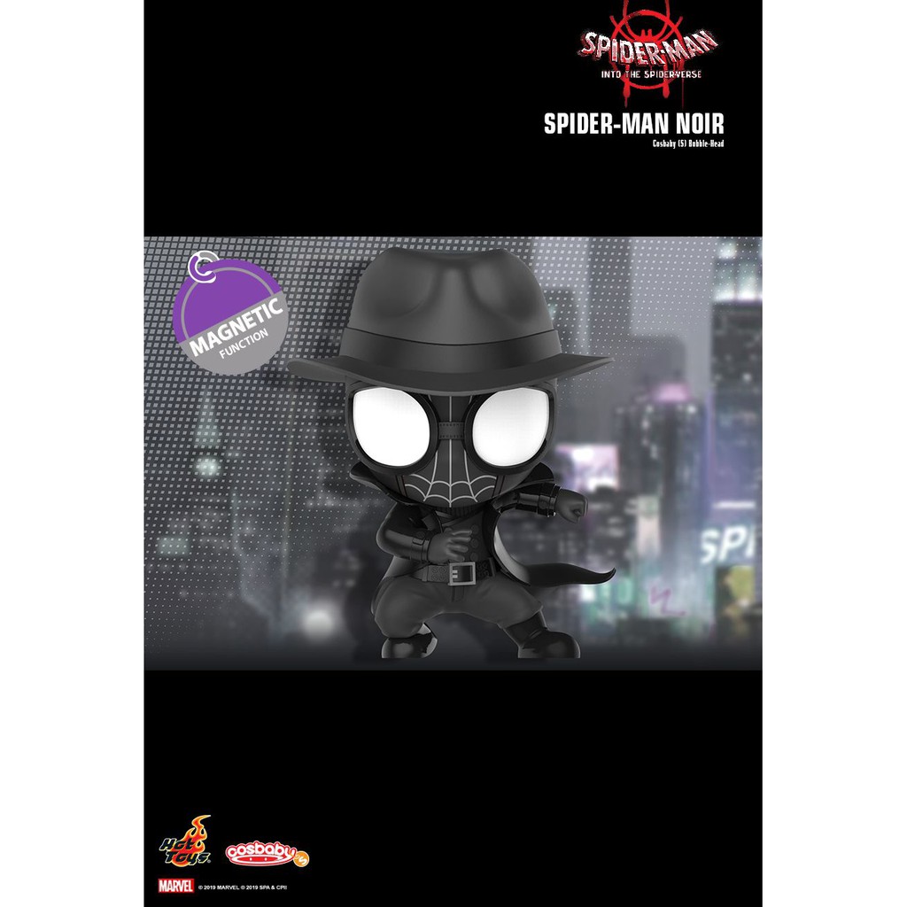 Hot Toys Cosbaby Spiderman Noir Spiderman Into the Spiderverse MISB