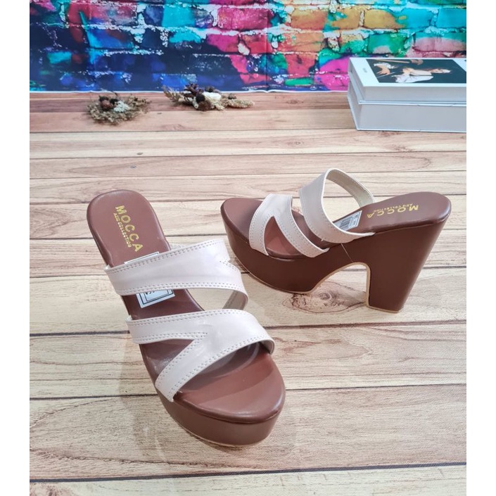 ABBUSHOES BK 01 haig hell wedges slempang arayan 12cm