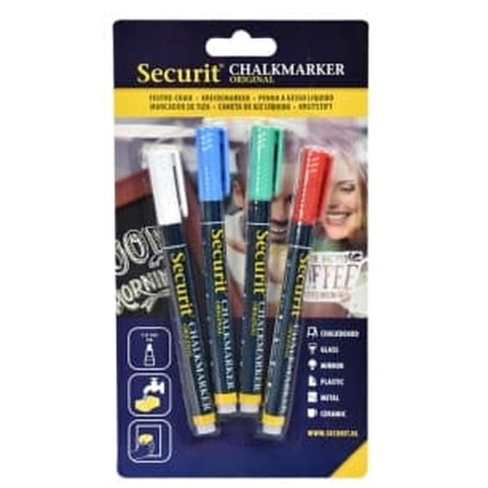 

Securit Set Marker Warna untuk Chalkboard 1.2cm 4 Pcs