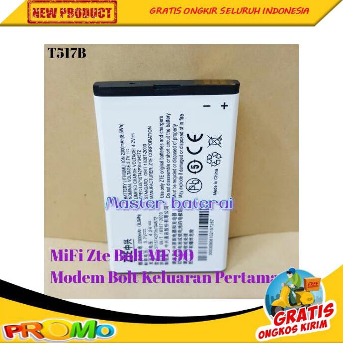 Baterai Modem Wifi Mifi Zte Bolt Mf90 Mf 90 Ori