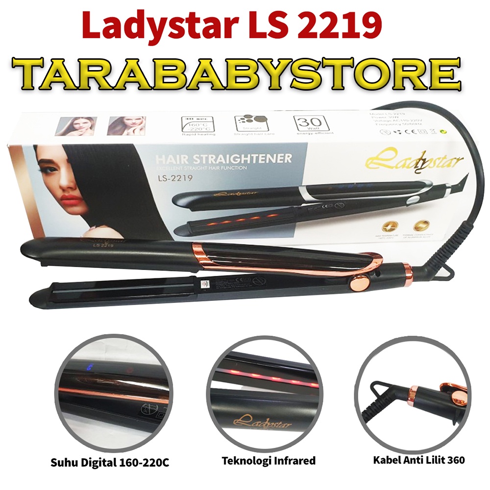 Ladystar Ls 2219 Catok Rambut 2in1 Lurus rebonding curly Keriting Blow