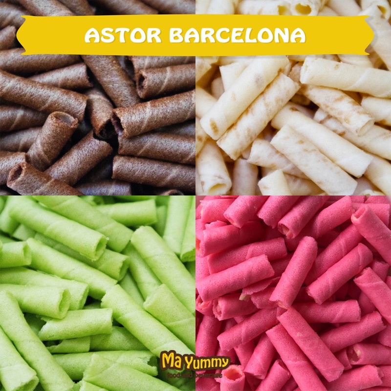 

Astor Barcelona 1 Kaleng / 4Kg 6 Varian Rasa Pandan / Coklat / Strawberry / Milk Cream / Vanilla Cream / Blueberry