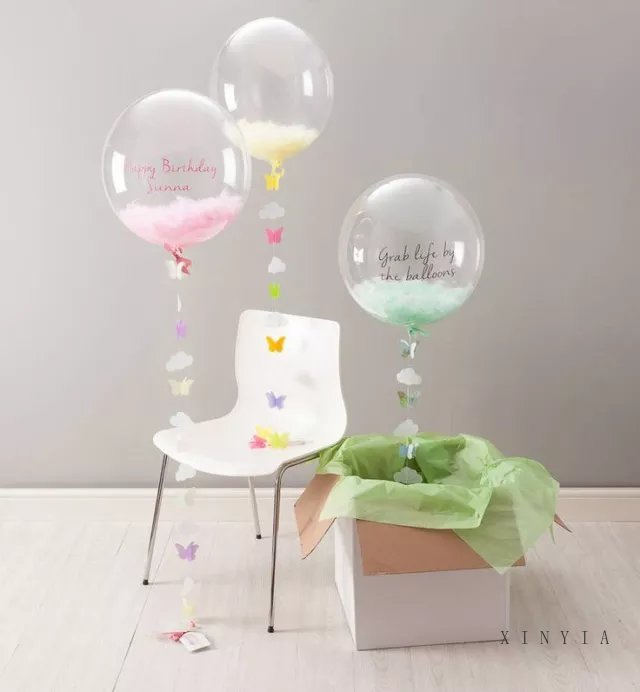 1pc 10 / 20 / 24 / 36 Inch Bobo Balon Karet Transparan Untuk Dekorasi Pesta Ulang Tahun / Pernikahan