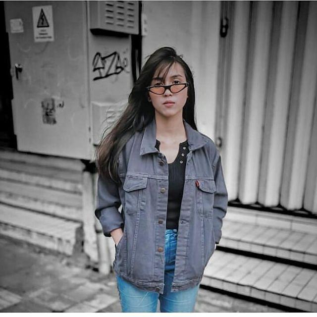 Jaket Jeans Boy Friend / Jaket Jeans Oversize Wanita BEST SELLER-Abu Tua