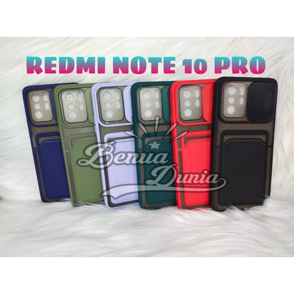 XIAOMI REDMI NOTE 10 -REDMI NOTE 10 PRO/CASE SLEDING PLUS SLOT CARD PELINDUNG KAMERA REDMI NOTE 10 -REDMI NOTE 10 PRO - BD