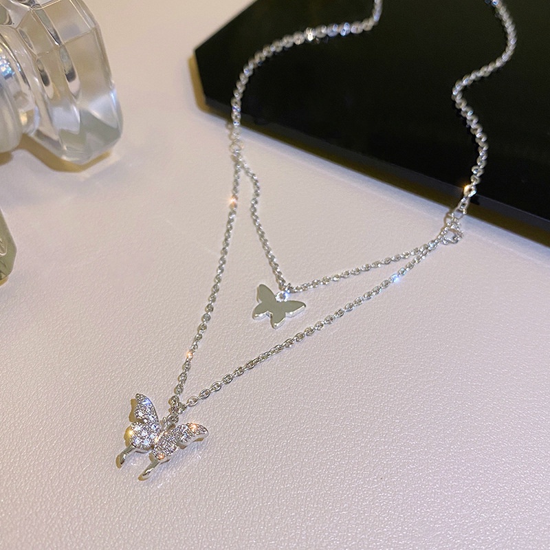✿AYN✿ Kalung Kupu Perak Kalung K08 Wanita Liontin Aksesoris Fashion kekinian