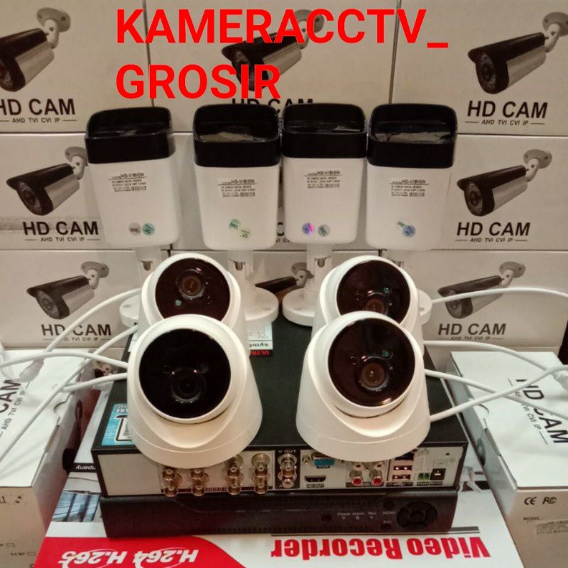 PAKET CCTV 4MP 1080P 8 CHANNEL 8 KAMERA KOMPLIT