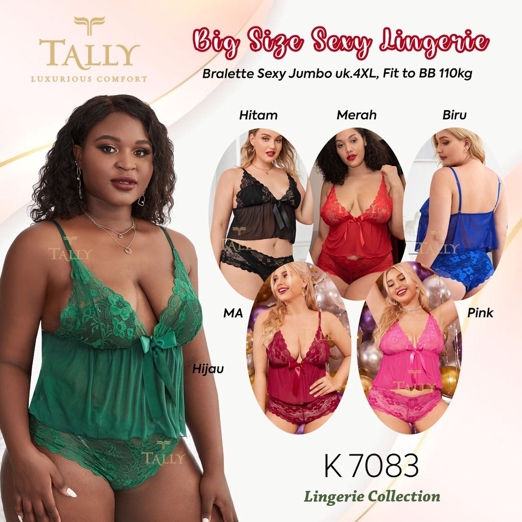 TALLY BRA BH SET KEMBEN BRALETTE RENDA 7083 BIG SIZE