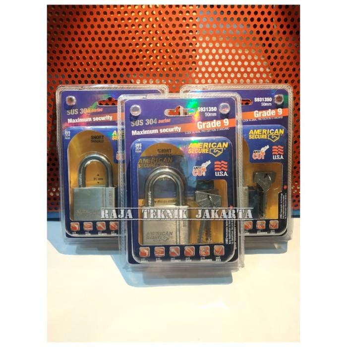 Gembok American Secure 50mm Pendek/ American Secure Padlock 50mm Short
