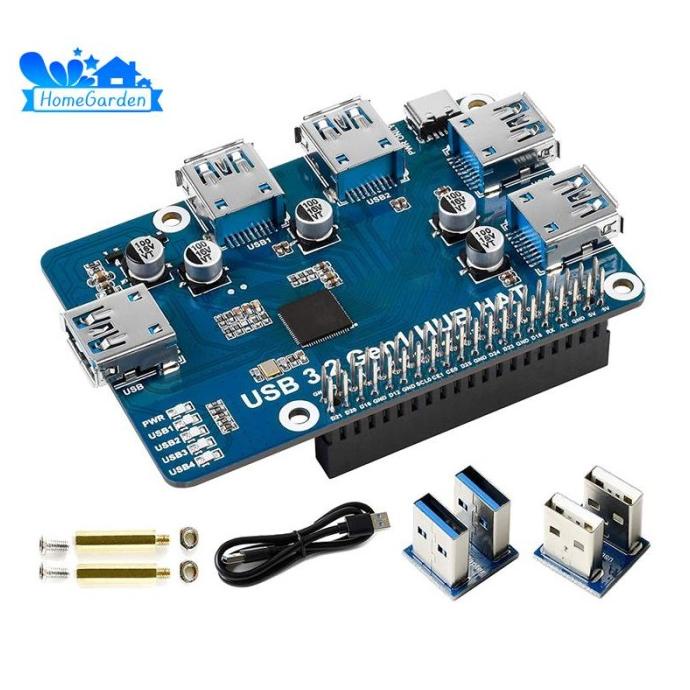 Topi Hub Usb 3.2 Gen1 Untuk Raspberry Pi 4B 3B 3B 2B B Zero Wh Zero Ko Aleemzeroun26