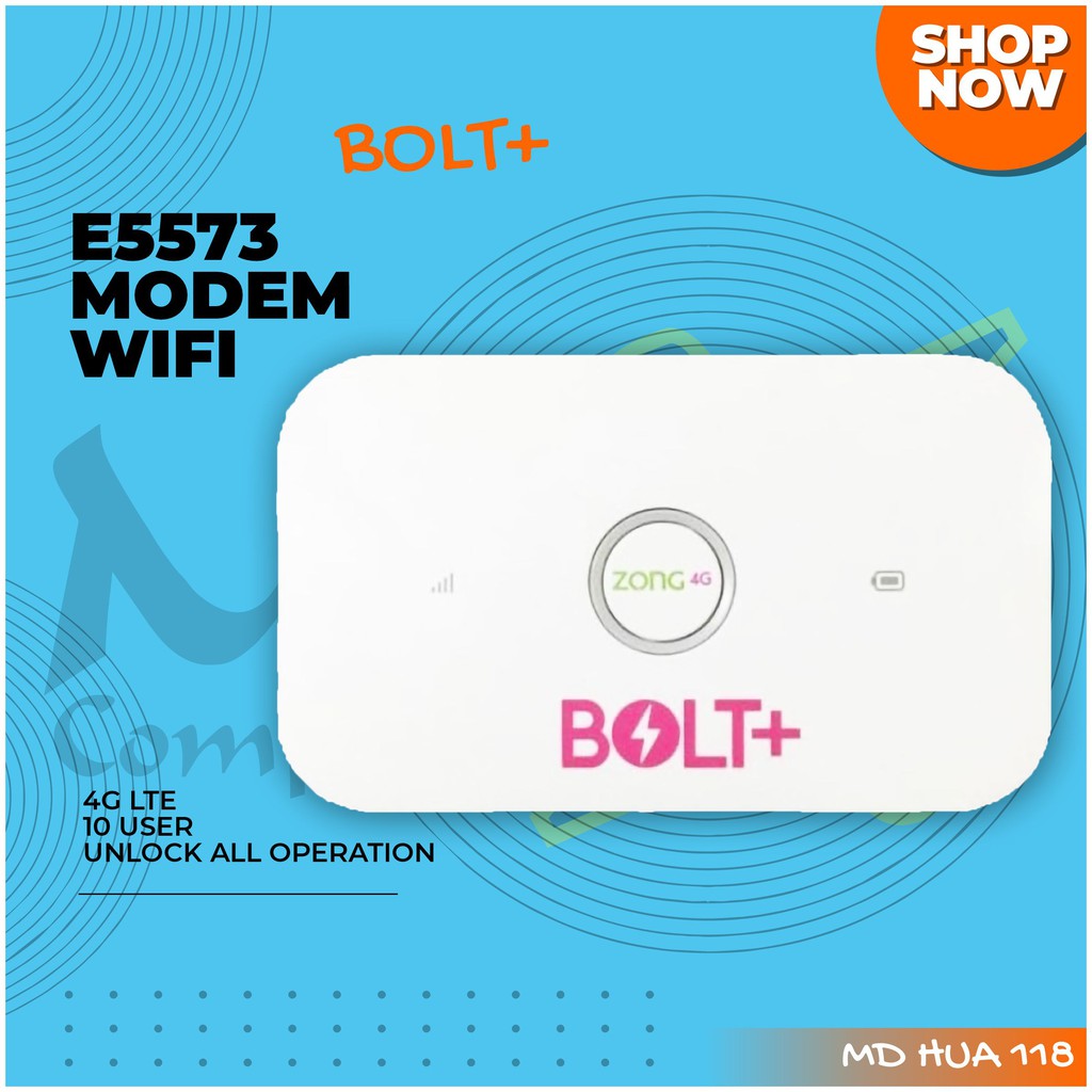 Bolt+ Zong4G E5573C 4G Hotspot Unlock All Operator Version Modem Mobile WiFi MiFi
