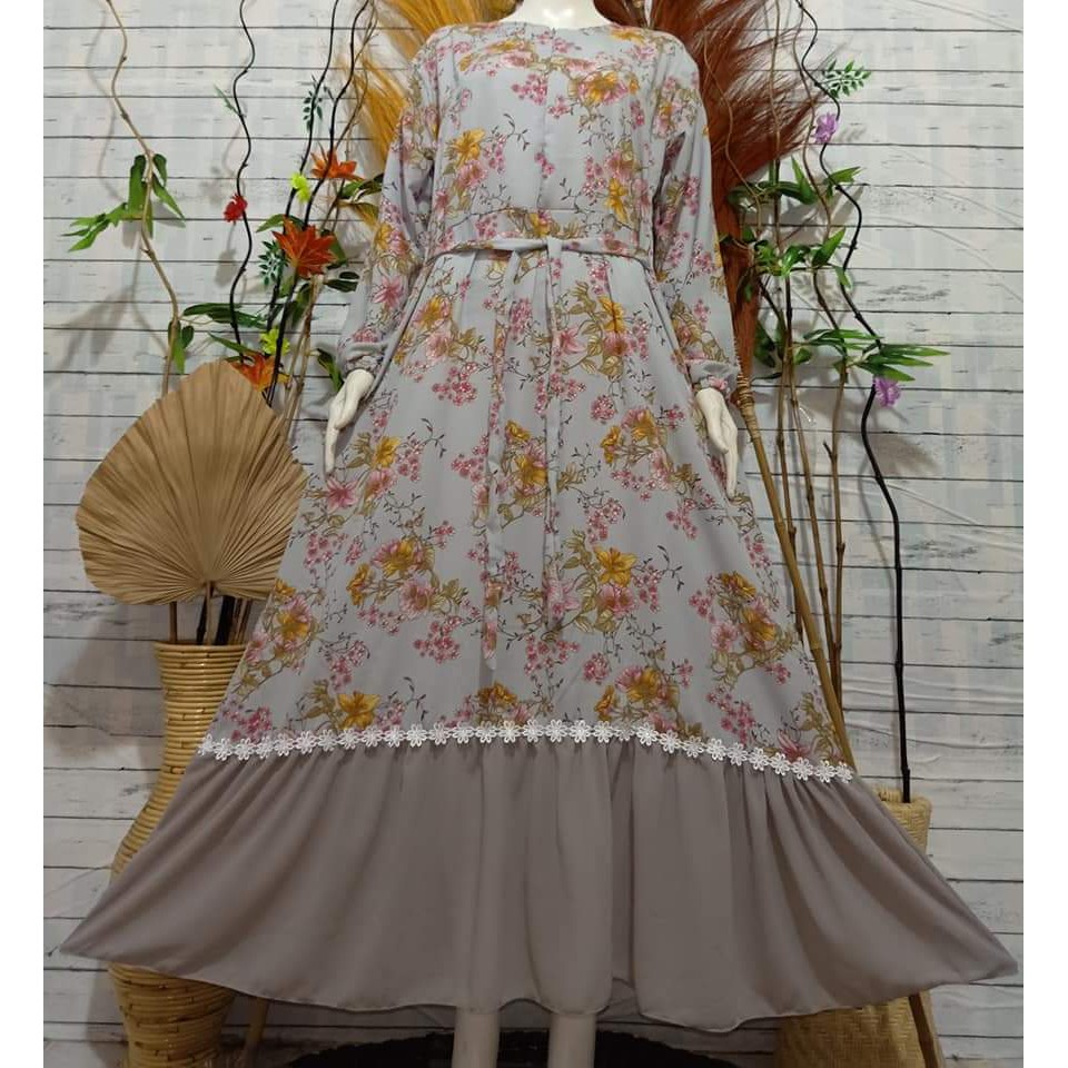 LANGSUNG KIRIM gamis susu rendaTerbaru / gamis monalisa Maxy Dress