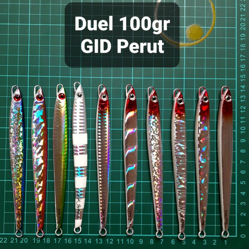 Metal Jig 100gr model Duel GID Perut