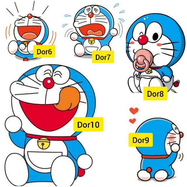 Tato Temporer Doraemon kartun Stiker Tato Minimalis - DOR