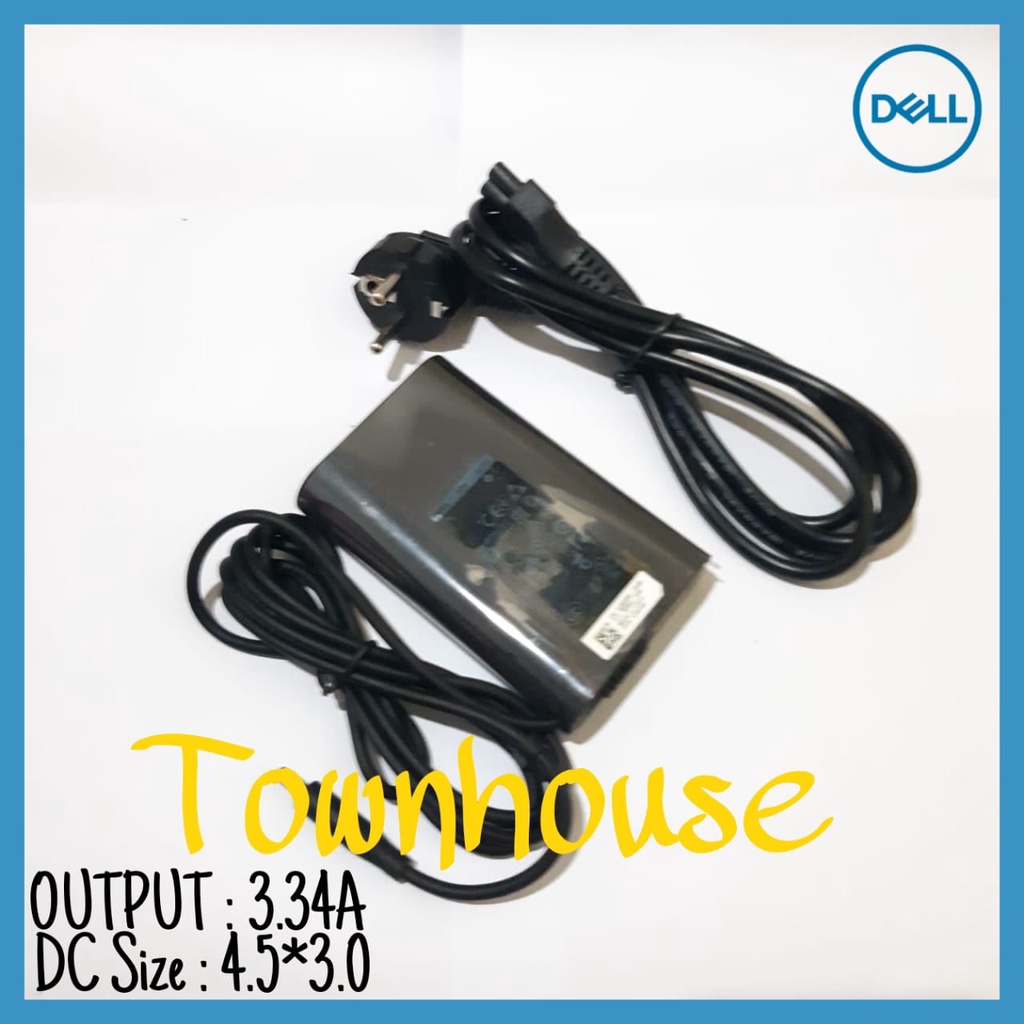 Adaptor/Charger Laptop Dell 19.5V 3.34A 4.5*3.0Mm 65W Charger Adaptor Daya AC Laptop UNTUK DELL XPS13 9333 9344 Inspiron 15 5558 3558 3551 3552 5551 Vostro15