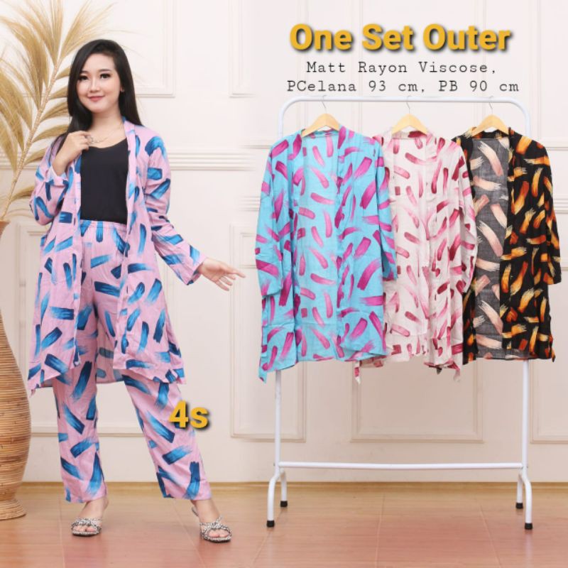 Arimbi Set Batik Cap - SETELAN WAKA - ONE SET OUTER Matt Rayon Viscose