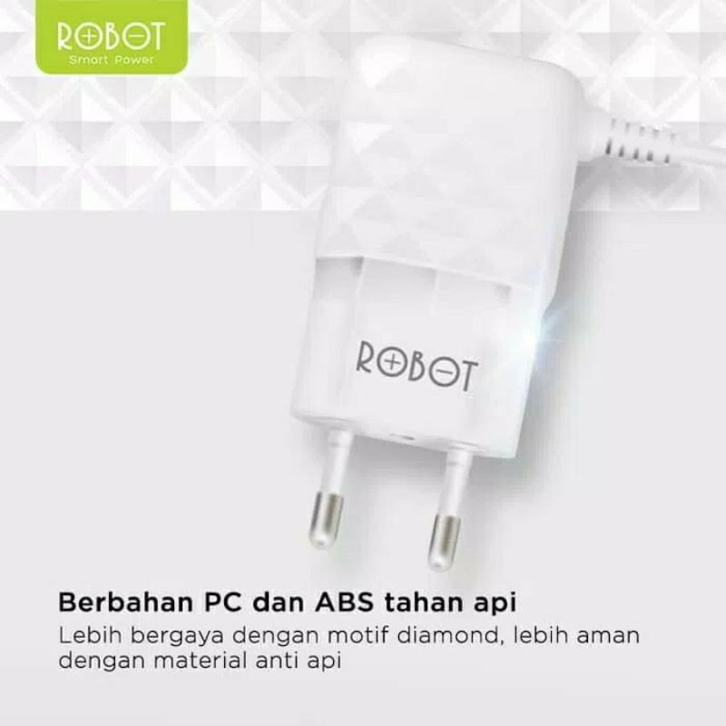 Robot RT-K5 Dual USB Output 2.1A Charger 3 Device 2 USB + Micro USB