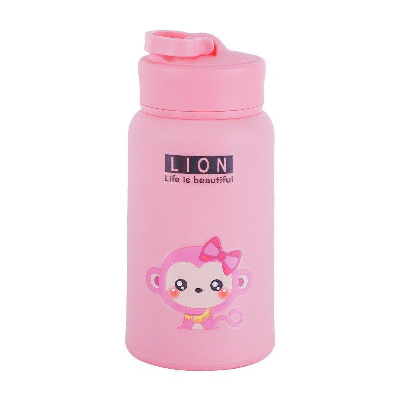 Botol Kaca Lion Karakter Animal Jumbo 400ml Ada Tempat Simpan HP