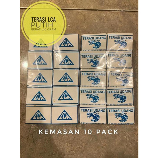 Terasi LCA Putih 100gram Kemasan 10 Pack