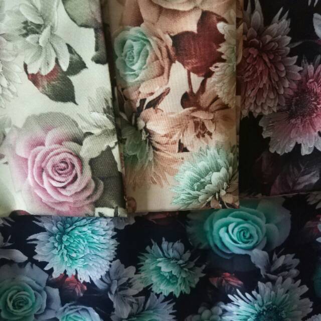 Kain Sunwosh Motif Bunga Mawar