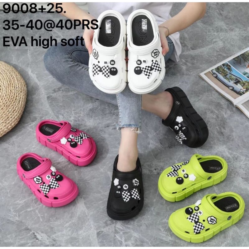 Sandal FUJIA Sandal Slop Wedges Baim Korea Kasual Fuji Premium 7cm