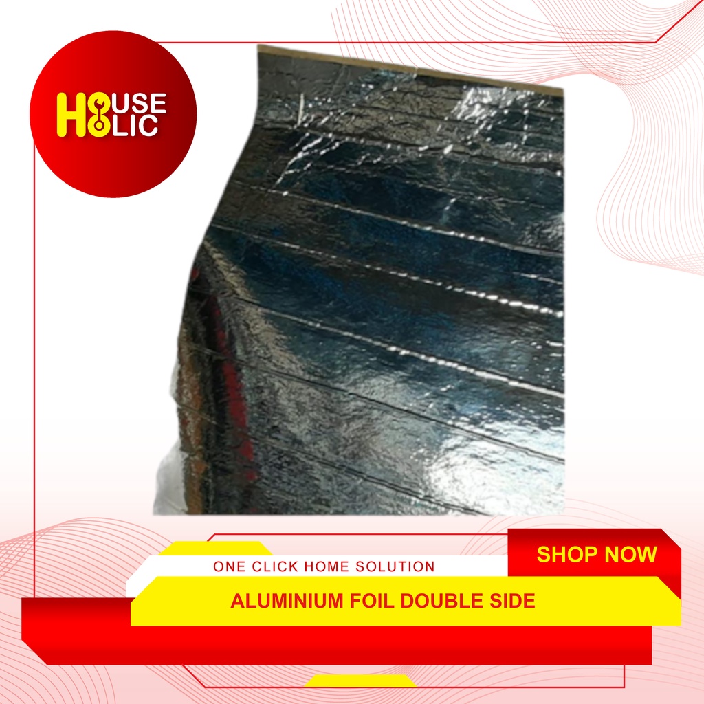 Aluminium Foil Atap Double Benang Rol / Dua Sisi Double Side Per Roll