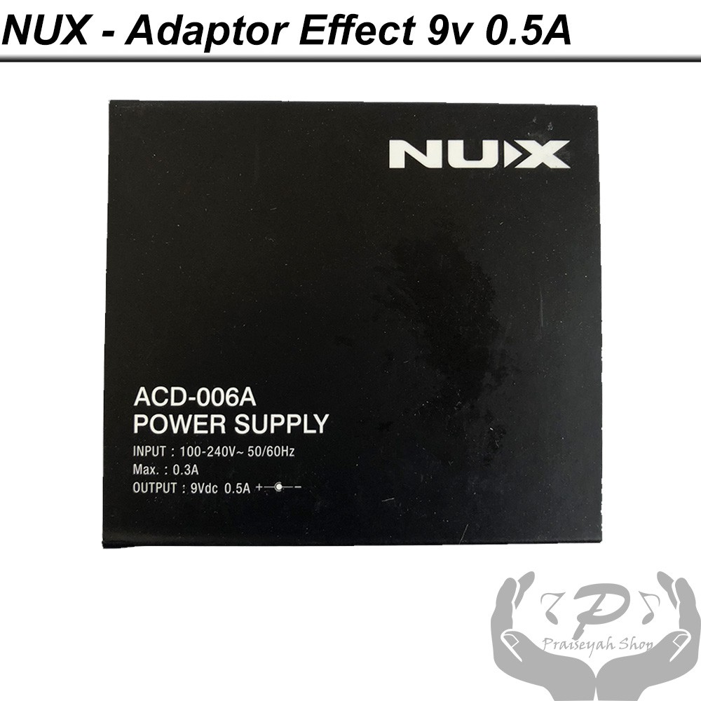 Adaptor Efek Gitar Nux 9V 0.5A Adapter Effect Power Supply ACD-006A