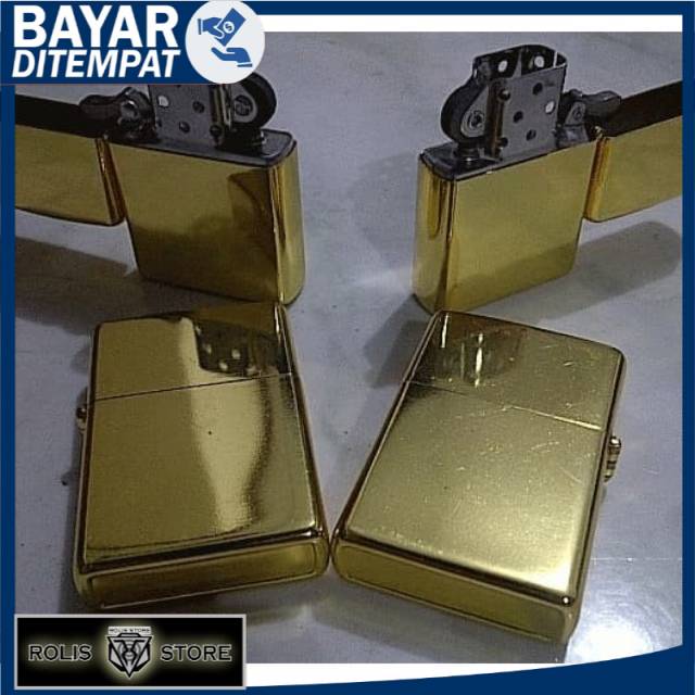 MURAH!!- KOREK - ZIPPO POLOS GOLD