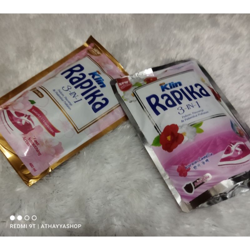 Rapika pelicin pakaian 250 dan 400 ml siap pakai