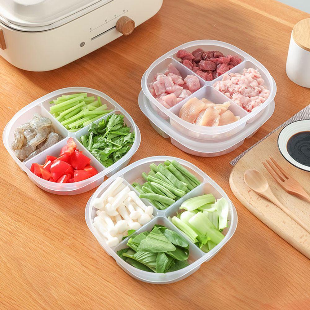 Solighter Kotak Penyimpanan Kulkas Transparan Kitchen Organizer Frozen Dengan Tutup