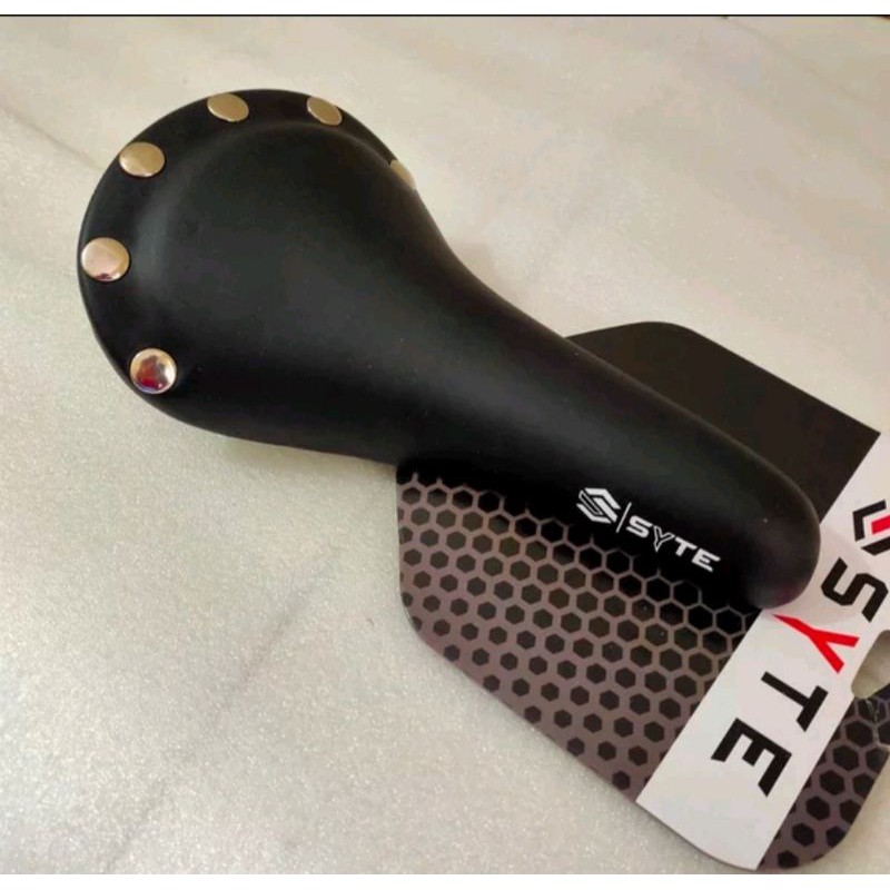 jok sadel sepeda syte G150 model classic kancing hitam fixie